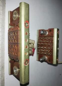 konektor pár PG1B-2G4T-V + PS1B-2S4T-V, starší, pájený  .. cena na dotaz / price on request