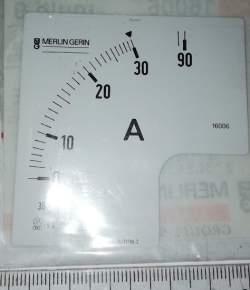 stupnice 16006 multi9 MERLIN GERIN 0-90A (TC 30/5) 3ln