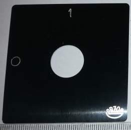 štítek přepínače OBZOR 60x60, 0-1  .. 90°