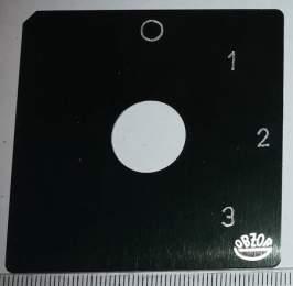 štítek přepínače OBZOR  60x60, 0-1-2-3 typ1