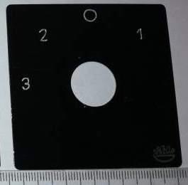 štítek přepínače OBZOR 60x60, 3-2-0-1