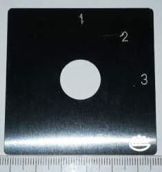 štítek přepínače OBZOR 60x60, 1-2-3 pravá