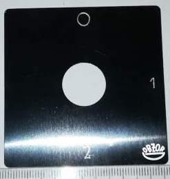 štítek přepínače OBZOR 60x60, 0-1-2 .. 90°