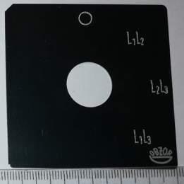 štítek přepínače OBZOR 60x60, 0-l1l2-l2l3-l1l3