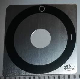 štítek přepínače OBZOR 60x60 šedo/černý, 0-1.. 90° pravá