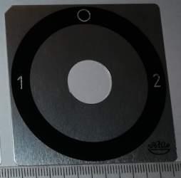 štítek přepínače OBZOR 60x60 šedo/černý, 1-0-2