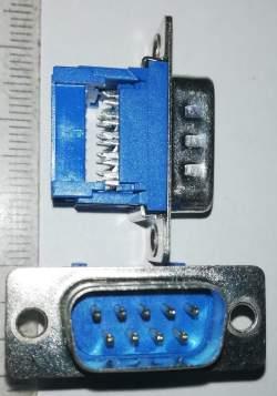 D-Sub 9 pin male, samořezný