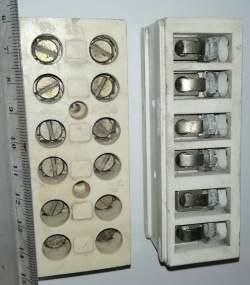 keramická svorkovnice T55 660V 10mm2 starší typ