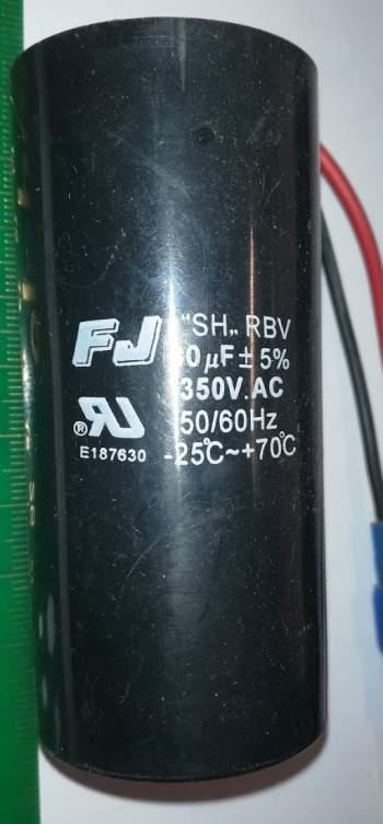 odrušovací C 30uF 350V AC 50/60Hz pájený