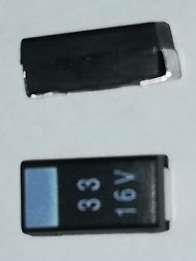 SMD C tantal 16V 33u 20% SMD C ..  nekompl.  kotouč 100ks za 89Kč