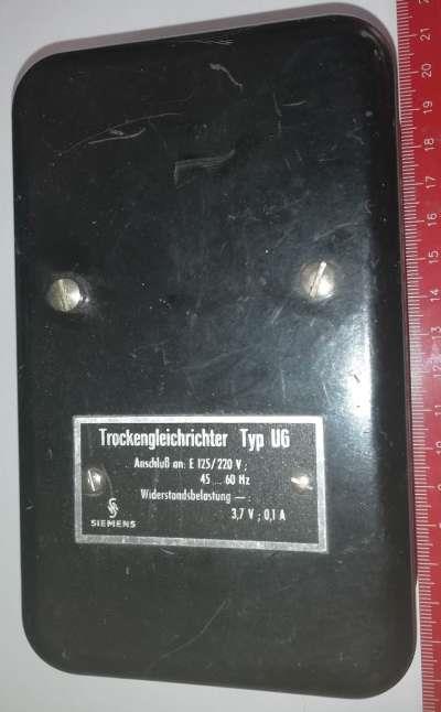 Trockengleichrichter typ UG Siemens - sběratelský kus