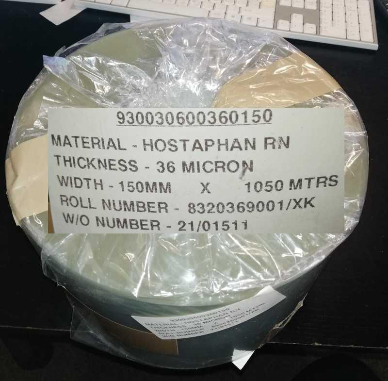 fólie HOSTAPHAN 0,036mmx150mm, návin 1050m