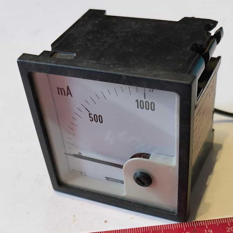 měřící přístroj WEIGEL PQ72K, 4V DC, st.1000mA  .. použitý / used   .. cena na dotaz / price on request