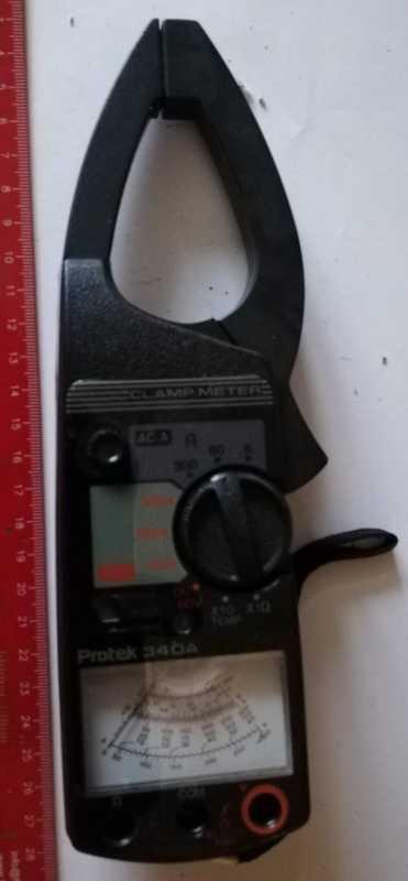 PROTEK 340A - clamp meter- kléšťový A, V, .. metr, otestovaný, starší