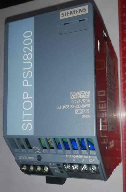 6EP3436-8SB00-0AY0 - Siemens SITOP PSU8200 24 V/20 A Rail mounted PSU (DIN) 24 V DC 20 A 480 W 1 x