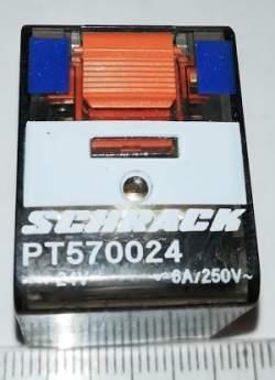 Schrack PT570024 univerzální paticové relé 24Vdc, 6A, 4 kontakty