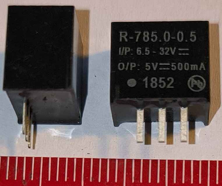 R-785.0-0.5 - RECOM - DC/DC Měnič, ITE, 1 Výstup, 2.5 W, 5 V, 500 mA, R-78xx-0.5 Series