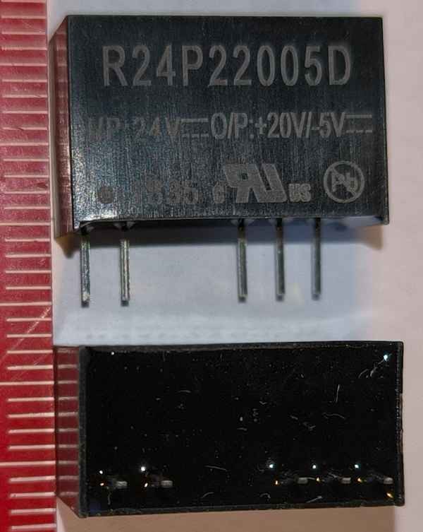 R24P22005D - RECOM - Izol. DC/DC Měnič pro Montáž Skrz Desku, ITE & Lékařské, SIP, 1:1, 2 W, 2 Výstup, 20 V