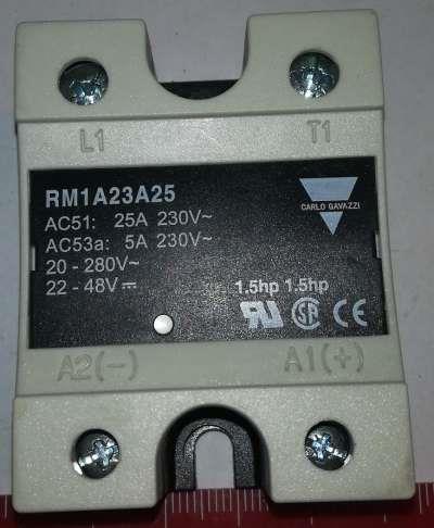 SSR relé 20-280VDC, 1 fáze, 25A/230VAC RM1A23A25