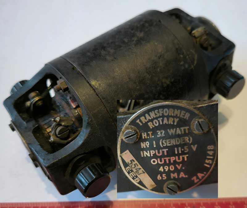 Rotary transformer 32W 11.5V/490V E.E.B .. použitý / used   .. cena na dotaz / price on request