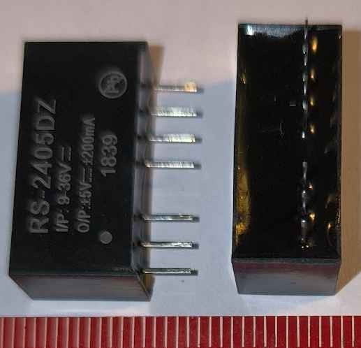 RS-2405DZ - RECOM - Izol. DC/DC Měnič pro Montáž Skrz Desku, ITE & Lékařské, SIP, 4:1, 1 W, 2 Výstup, 5 V