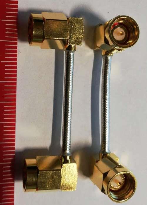 SMA90-UT85-SMA90 L=35mm,  koax. kabel s koncovkami