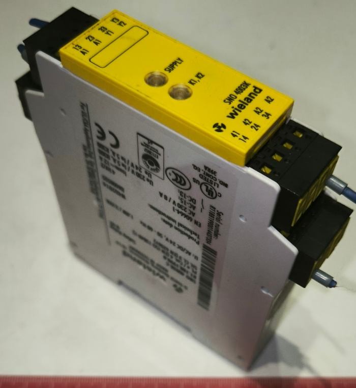 SNO4003K-C safety relay WIELAND, 24V acdc  .. použitý / used   .. cena na dotaz / price on request
