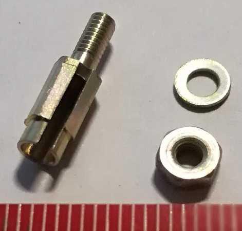 SOURIAU-002 - vodicí dutinka WA45418 + matice + podložka ke konektorům SOURIAU (FRB) samice