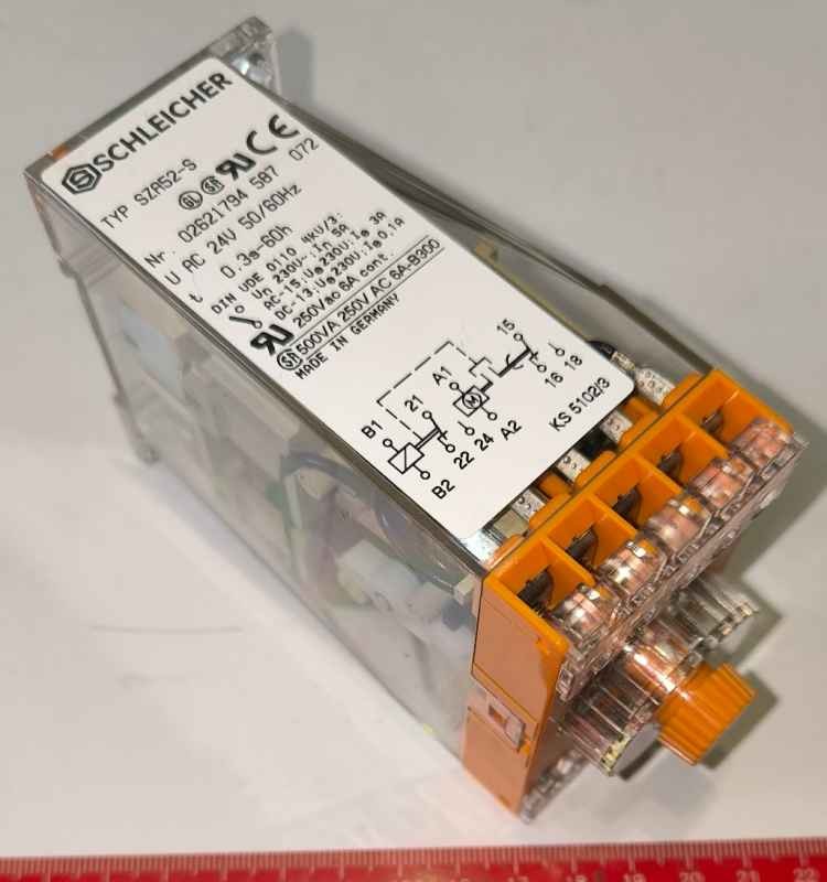 Schleicher SZA52-S SZA52S Time Relay 0.3s-60h 24Vac. .. cena na dotaz / price on request