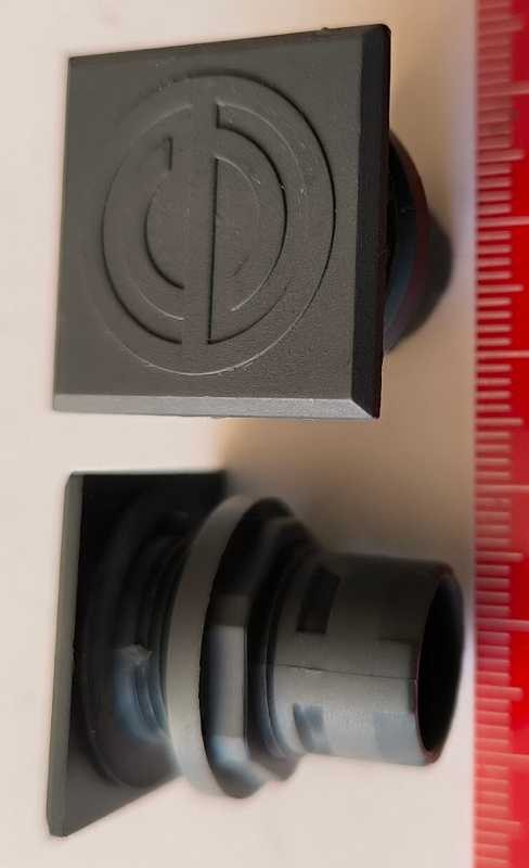 SCHLEGEL hlavice, záslepka šedá (007)