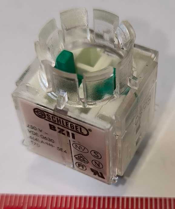 SCHLEGEL BZII - Contact Block – 3 mm – Momentary – 2 x NO – Faston Terminal 2.8 x 0.8 mm