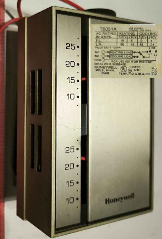 Honeywell T6051A Thermostat  .. použitý / used   .. cena na dotaz / price on request