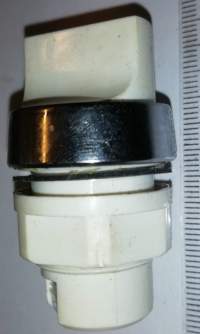 T6B/22 - ovládací hlavice provedení B, 3  polohy - bílá