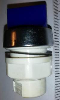 T6B/22 - ovládací hlavice provedení B, 3  polohy - modrá