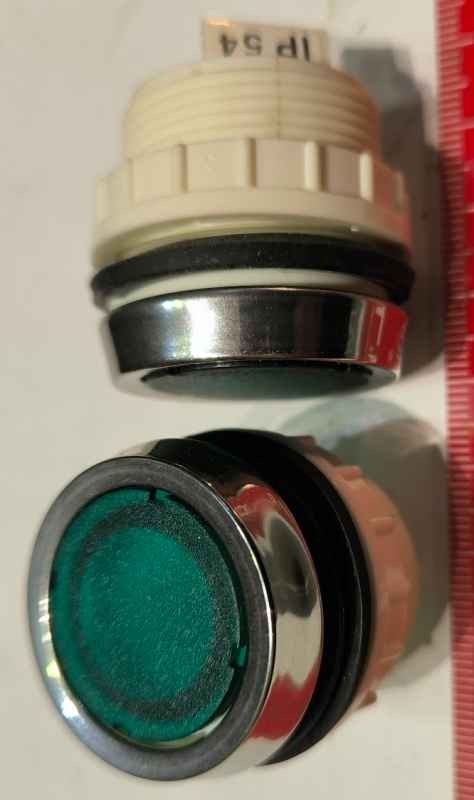 T6C ovládací hlavice - zelená, průhledná