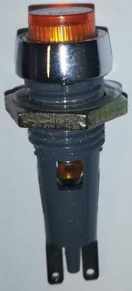 signální svítidlo T6e/12 se žárovkou T5,5 24V/0,05A - zluta