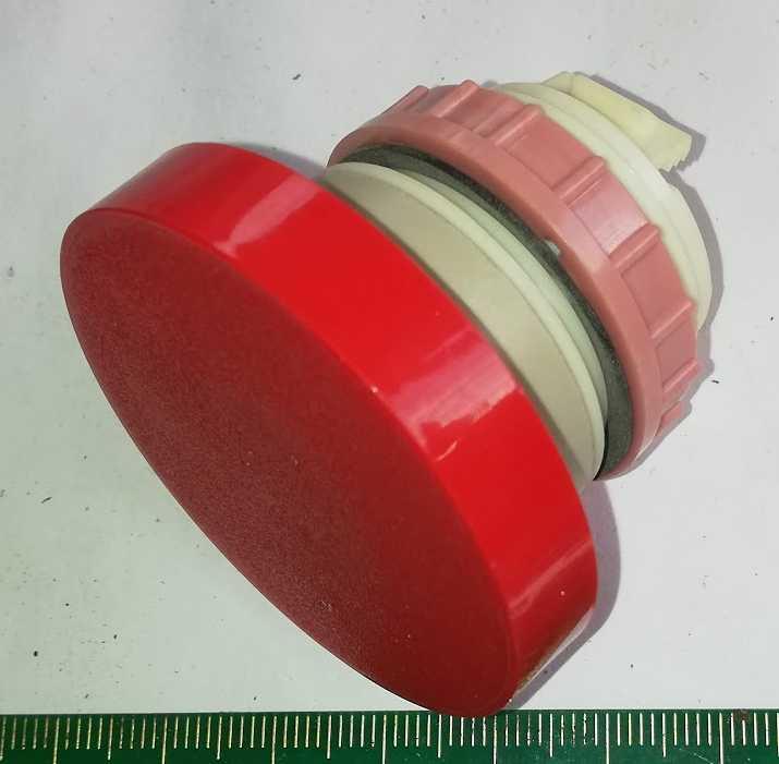 T6HT50 - STOP tlačítko(hříbek) bez aretace - červená