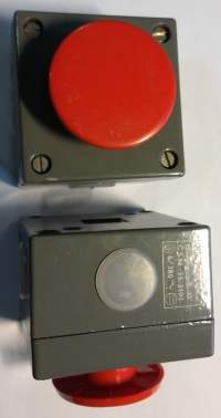 Ovládací skříň T6S1H IP44  .. červená hlavice, nové, včetně spínací jednotky T6Z111