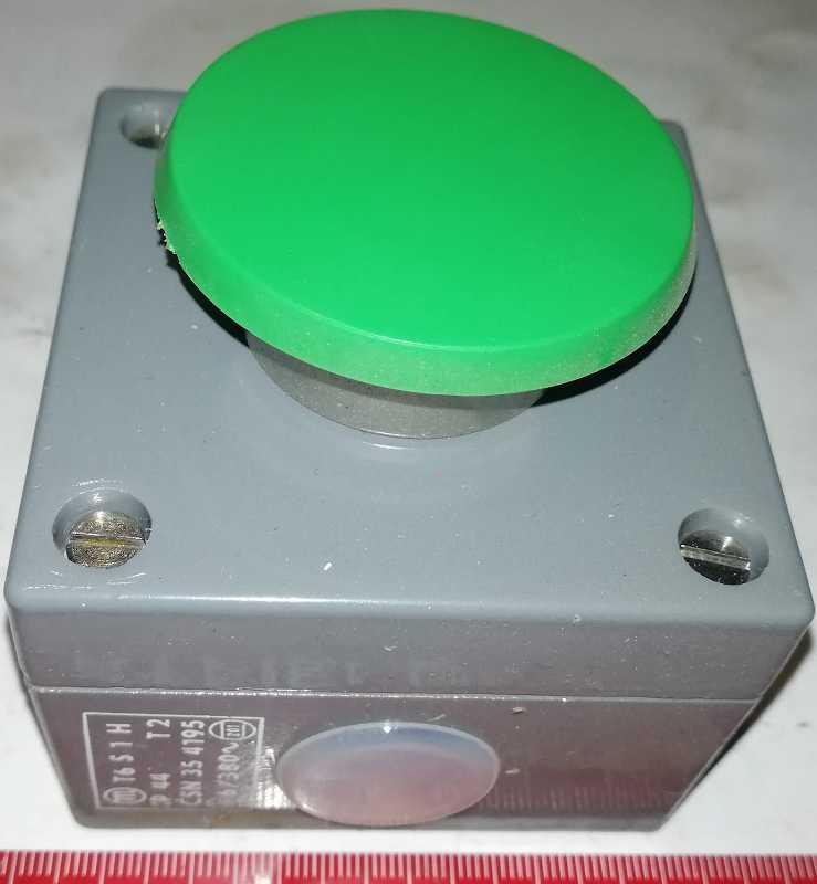 Ovládací skříň T6S1H IP44  .. zelená hlavice, nové, včetně spínací jednotky T6Z111