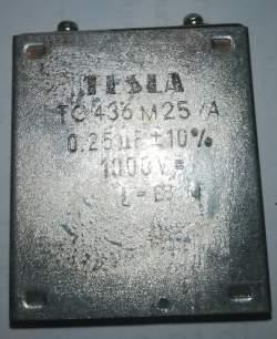 TC436 M25/A 0,25uF 10% 1000V TESLA
