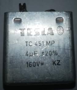 není skladem - TC451MP  4uF 20% 160V TESLA