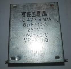 není skladem - tc477 8Uf 10% 250V TESLA
