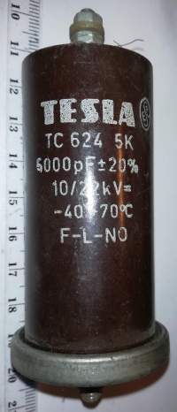 TC624 5k .. 5000pF 10/22kV TESLA  .. cena na dotaz / price on request