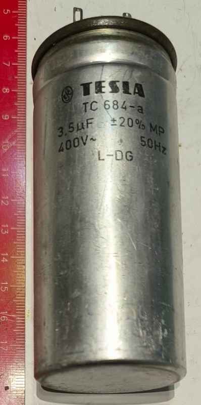 TC684a   - 3,5uF 400V 50Hz TESLA