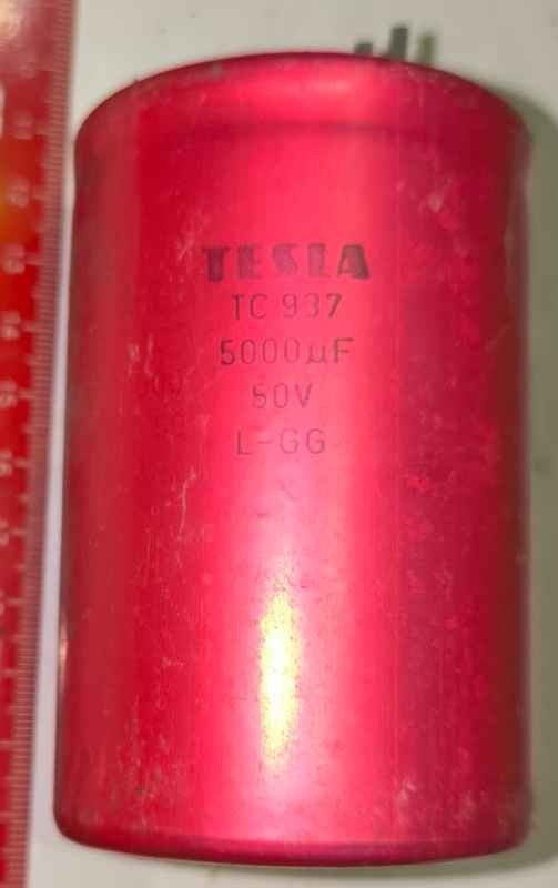 TC937 5000uF 50V - TESLA - pájený
