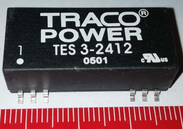 TES 3-2412 .. Isolated Module DC DC Converter 1 Output 12V - - - 250mA 18V - 36V Input  Traco Power