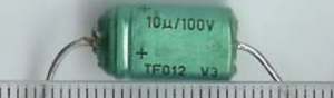 TF012 - 10uF/100V    .. balení 100ks za 90Kč