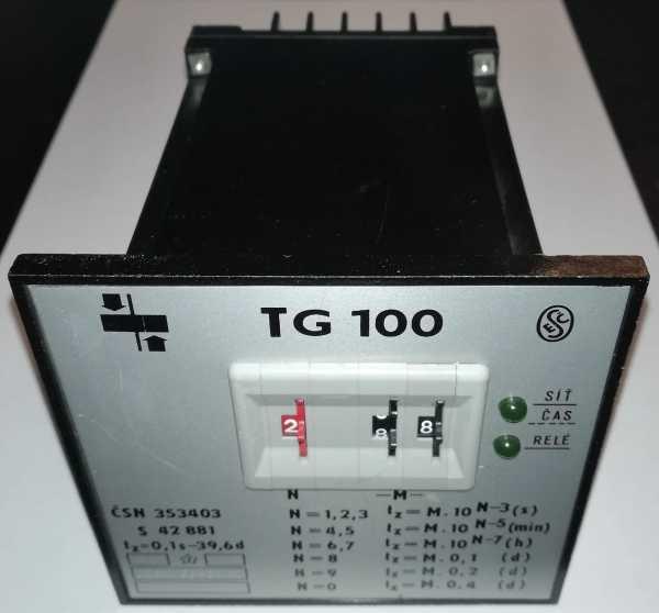 Časové relé TG100 220V 50Hz - 0,1s - 39,6d .. cena na dotaz / price on request