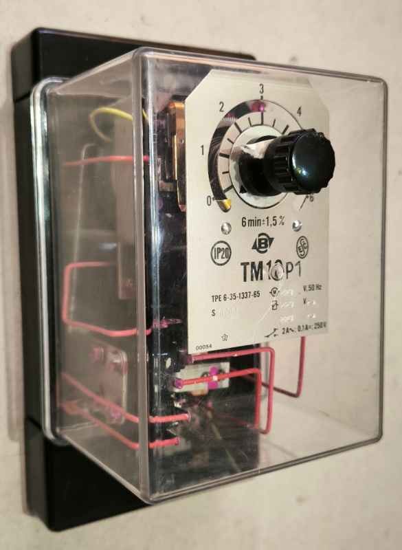 TM10-IC P1 - 6min, 220V 50Hz  - časové relé, jako nové, r.v. 1975  ..  ( TM10-012 )   .. cena na dotaz / price on request