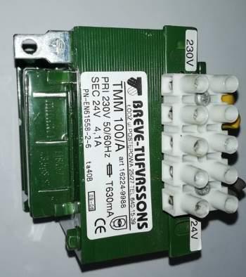transformator TMM 100/A 230V/24V 4,1A BREVE-TUFVASSONS -  .. použitý/used  .. cena na dotaz / price on request